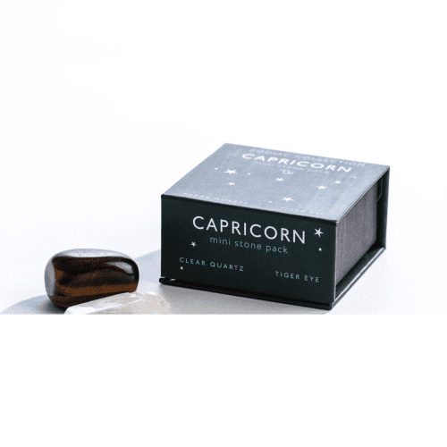 capricorn mini stone pack tiger eye clear quartz