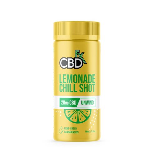 cbdfx lemonade chill shot cbd drink 20mg unwind